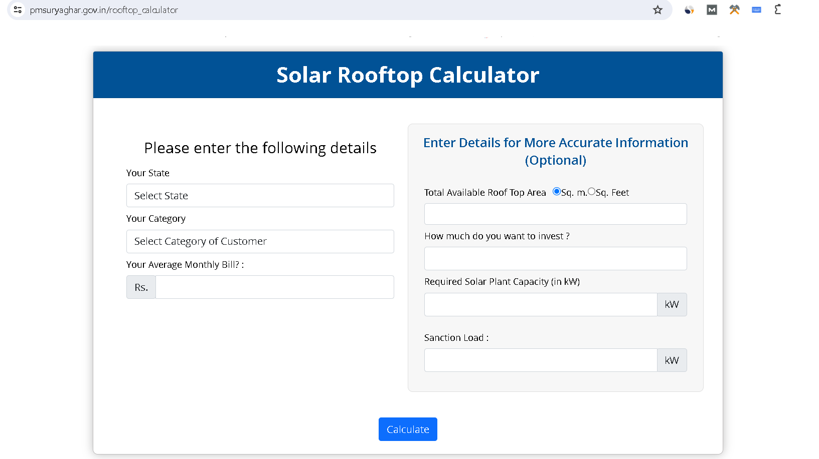 Solar Rooftop Calculator For PM Surya Ghar Yojana | How Much Fund and kWh You Need